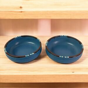 Dansk VTG Set of 2 Mesa Sky Blue 5 ⅞ Inches Coupe or Soup Bowls Made in Portugal